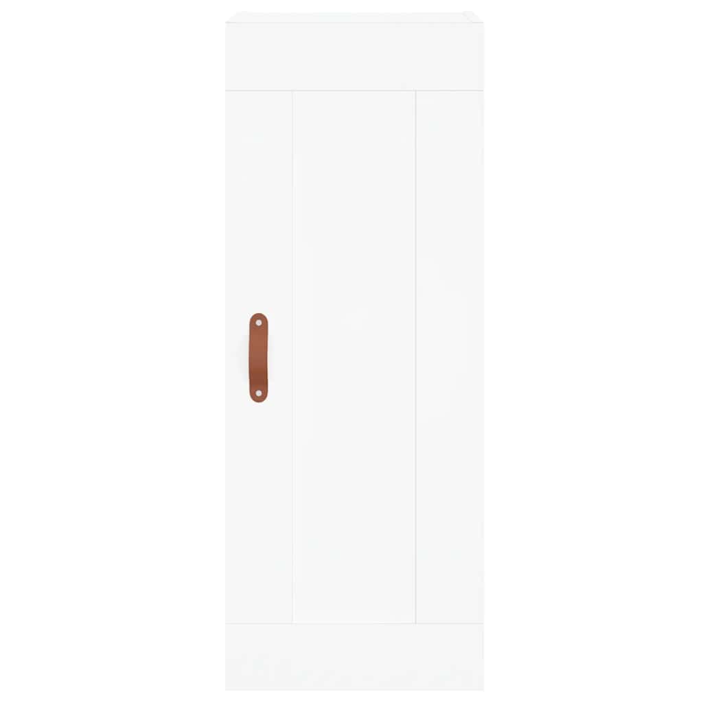 Skříň Highboard Bílá 34,5 X 34 X 180 Cm Kompozitní Dřevo