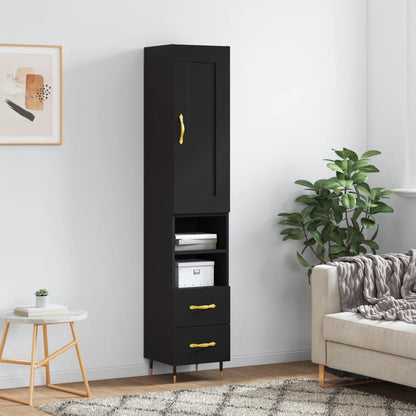 Skříň Highboard 34,5 X 34 X 180 Cm Kompozitní Dřevo