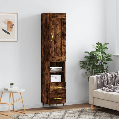 Skříň Highboard 34,5 X 34 X 180 Cm Kompozitní Dřevo