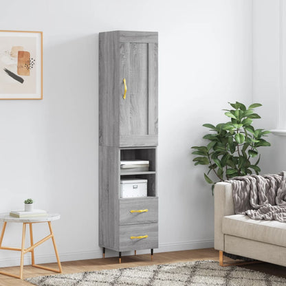 Skříň Highboard 34,5 X 34 X 180 Cm Kompozitní Dřevo