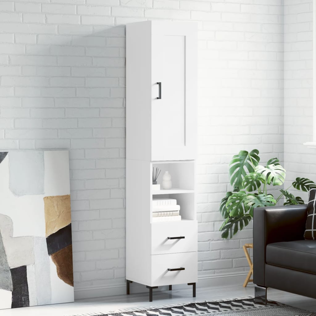 Skříň Highboard 34,5 X 34 X 180 Cm Kompozitní Dřevo