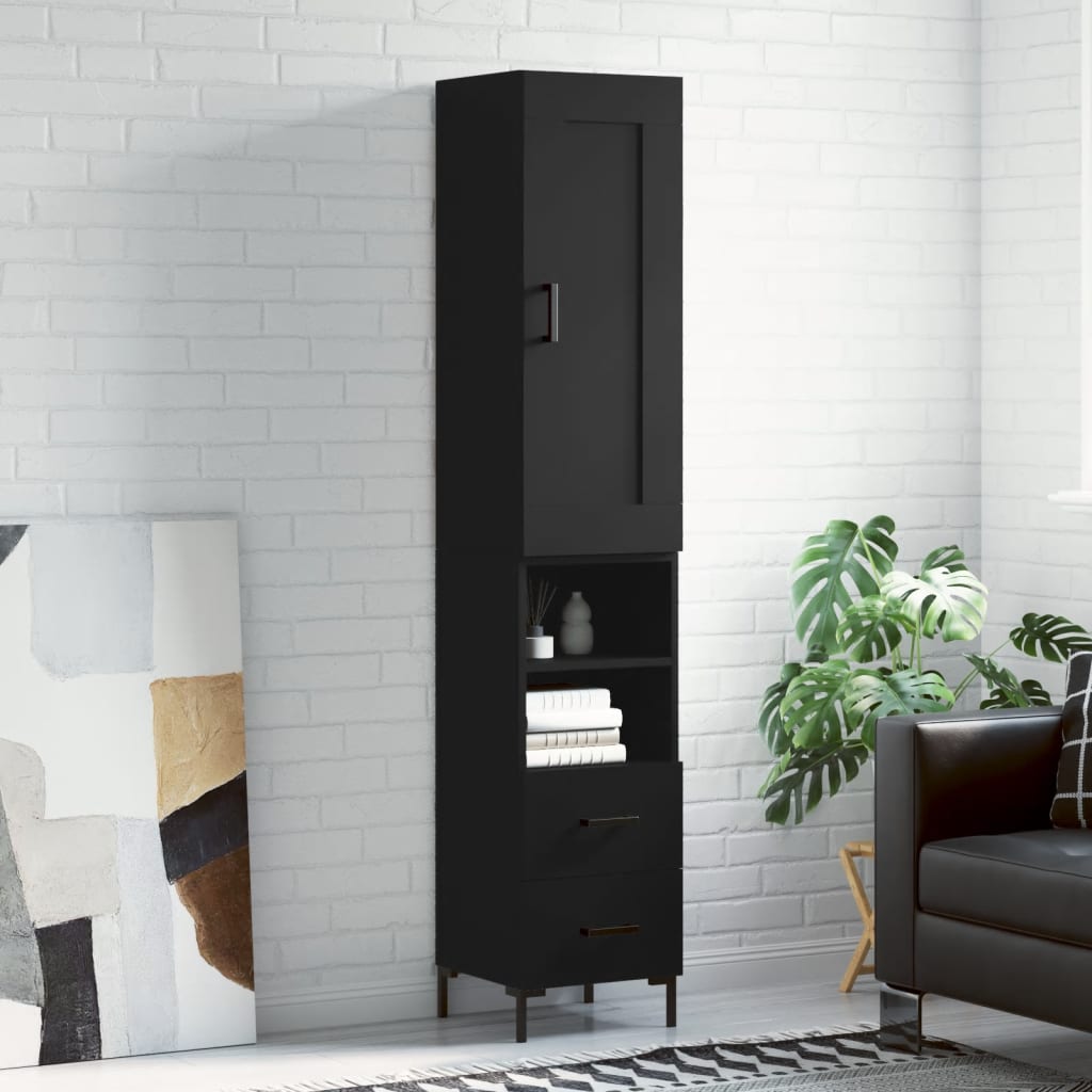 Skříň Highboard 34,5 X 34 X 180 Cm Kompozitní Dřevo