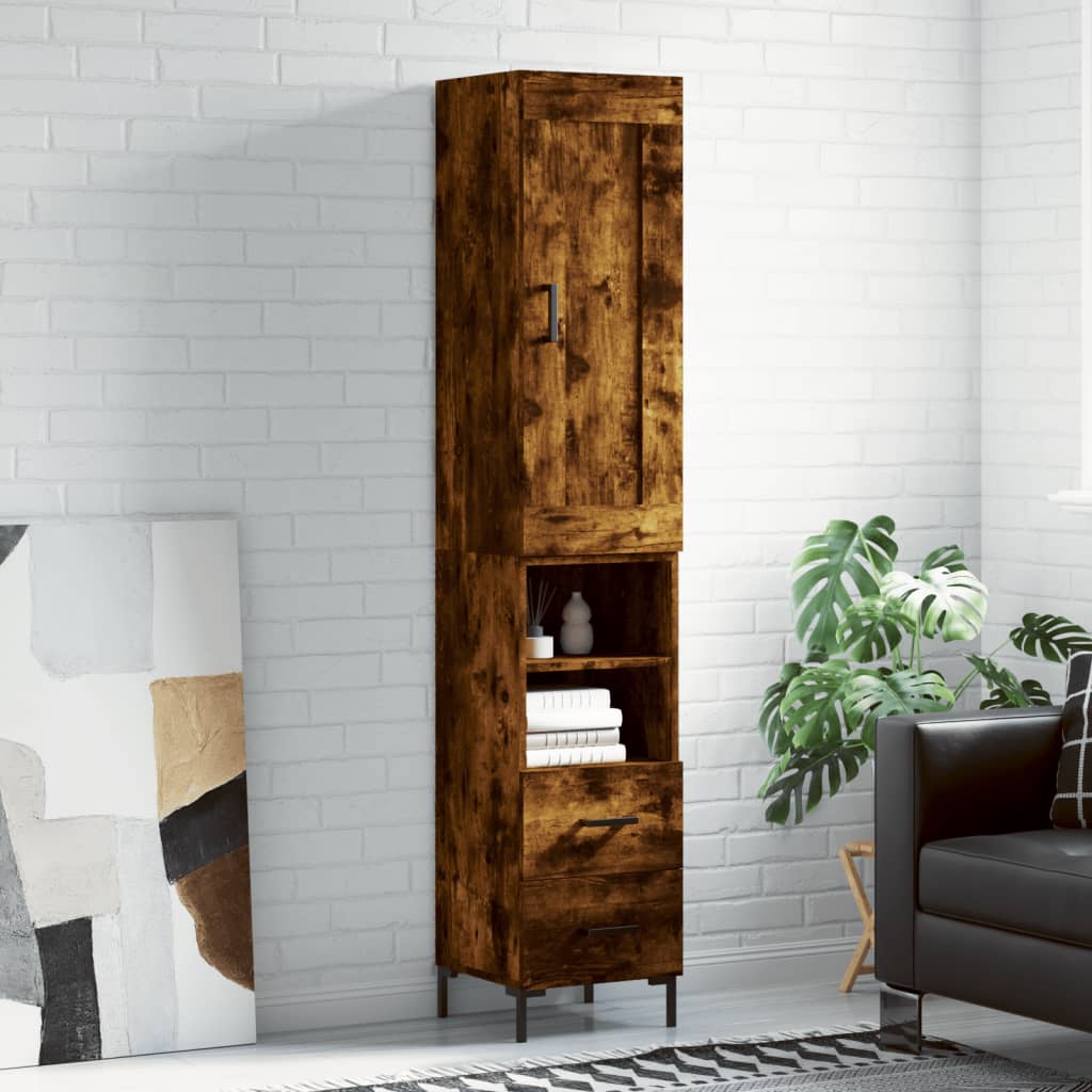 Skříň Highboard 34,5 X 34 X 180 Cm Kompozitní Dřevo