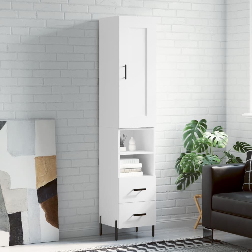 Skříň Highboard 34,5 X 34 X 180 Cm Kompozitní Dřevo