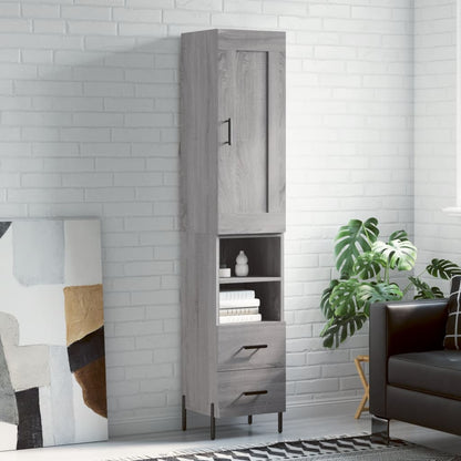 Skříň Highboard 34,5 X 34 X 180 Cm Kompozitní Dřevo