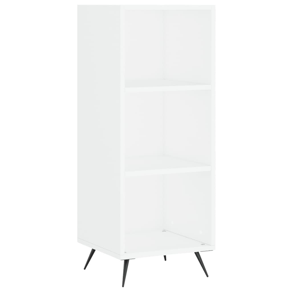 Skříň Highboard Bílá 34,5 X 34 X 180 Cm Kompozitní Dřevo
