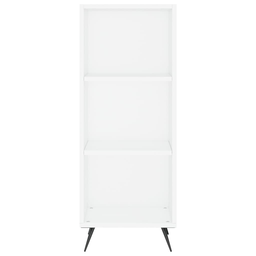 Skříň Highboard Bílá 34,5 X 34 X 180 Cm Kompozitní Dřevo