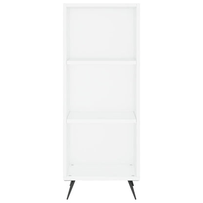 Skříň Highboard Bílá 34,5 X 34 X 180 Cm Kompozitní Dřevo