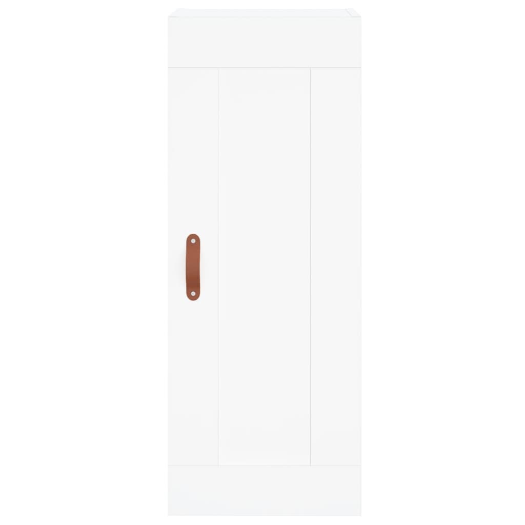 Skříň Highboard Bílá 34,5 X 34 X 180 Cm Kompozitní Dřevo