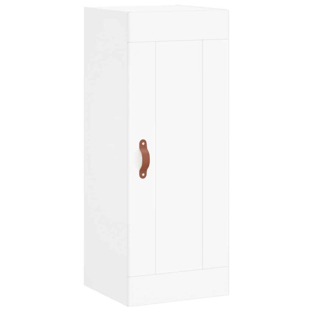 Skříň Highboard Bílá 34,5 X 34 X 180 Cm Kompozitní Dřevo