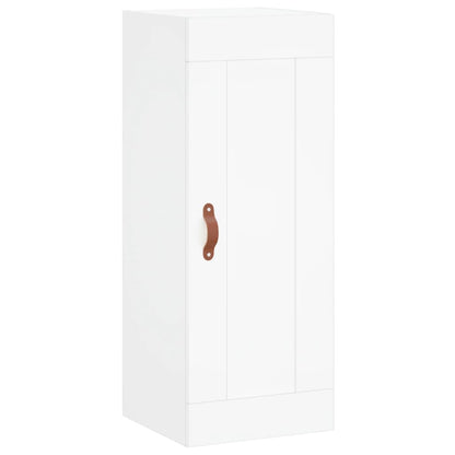 Skříň Highboard Bílá 34,5 X 34 X 180 Cm Kompozitní Dřevo
