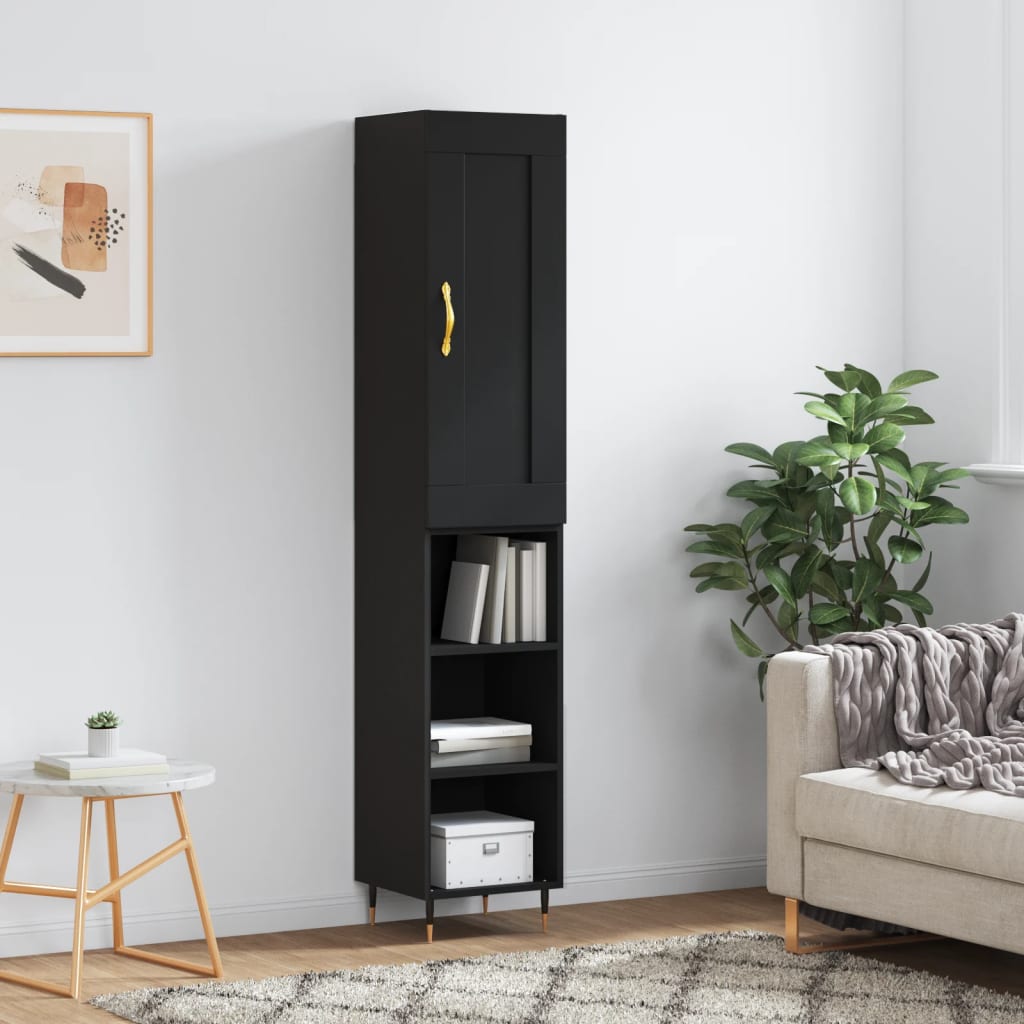Skříň Highboard 34,5 X 34 X 180 Cm Kompozitní Dřevo