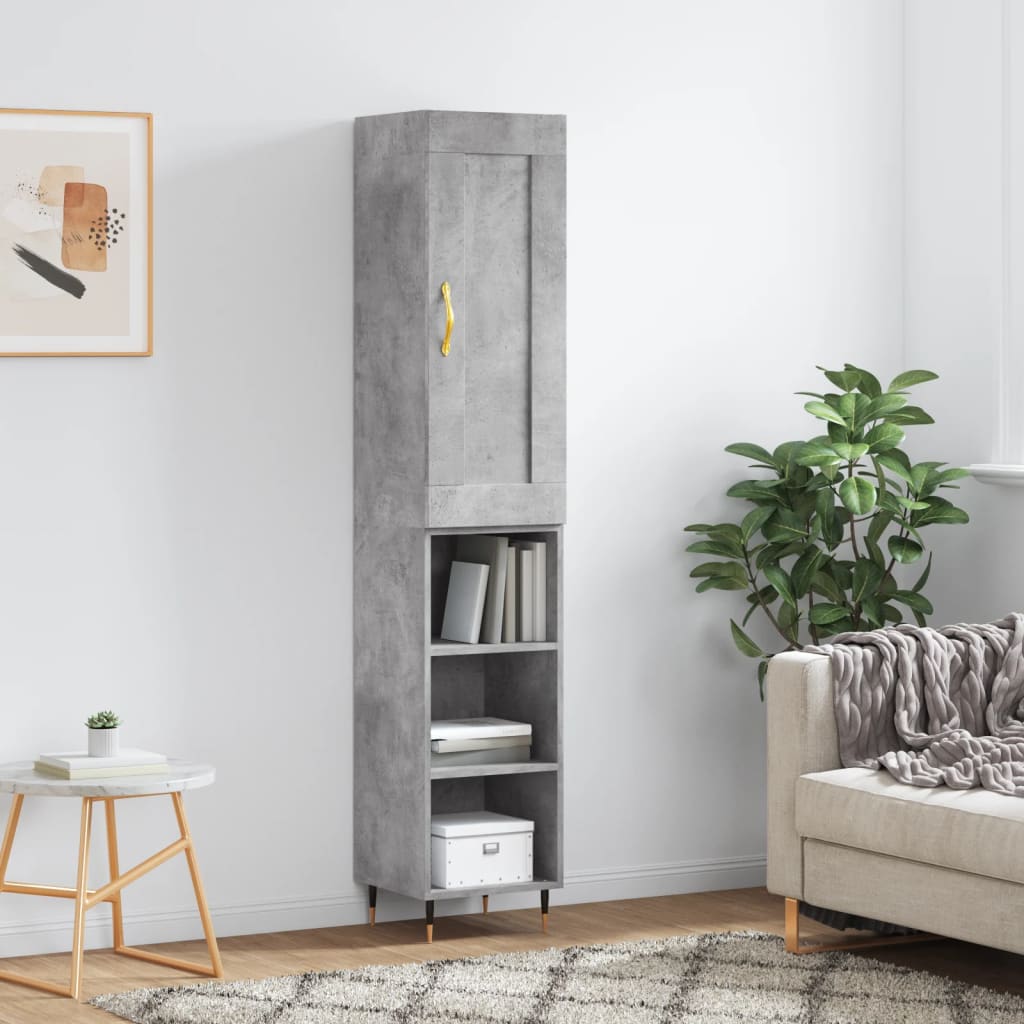 Skříň Highboard 34,5 X 34 X 180 Cm Kompozitní Dřevo