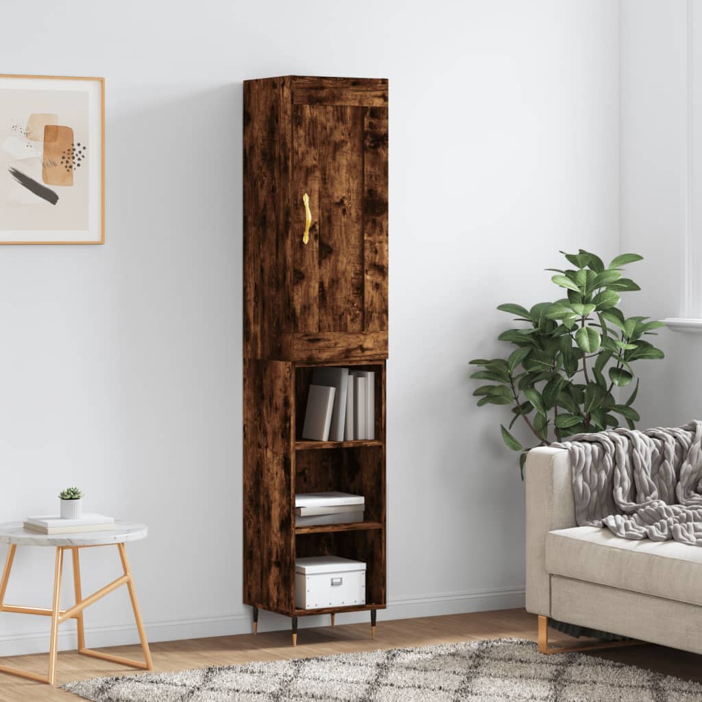 Skříň Highboard 34,5 X 34 X 180 Cm Kompozitní Dřevo