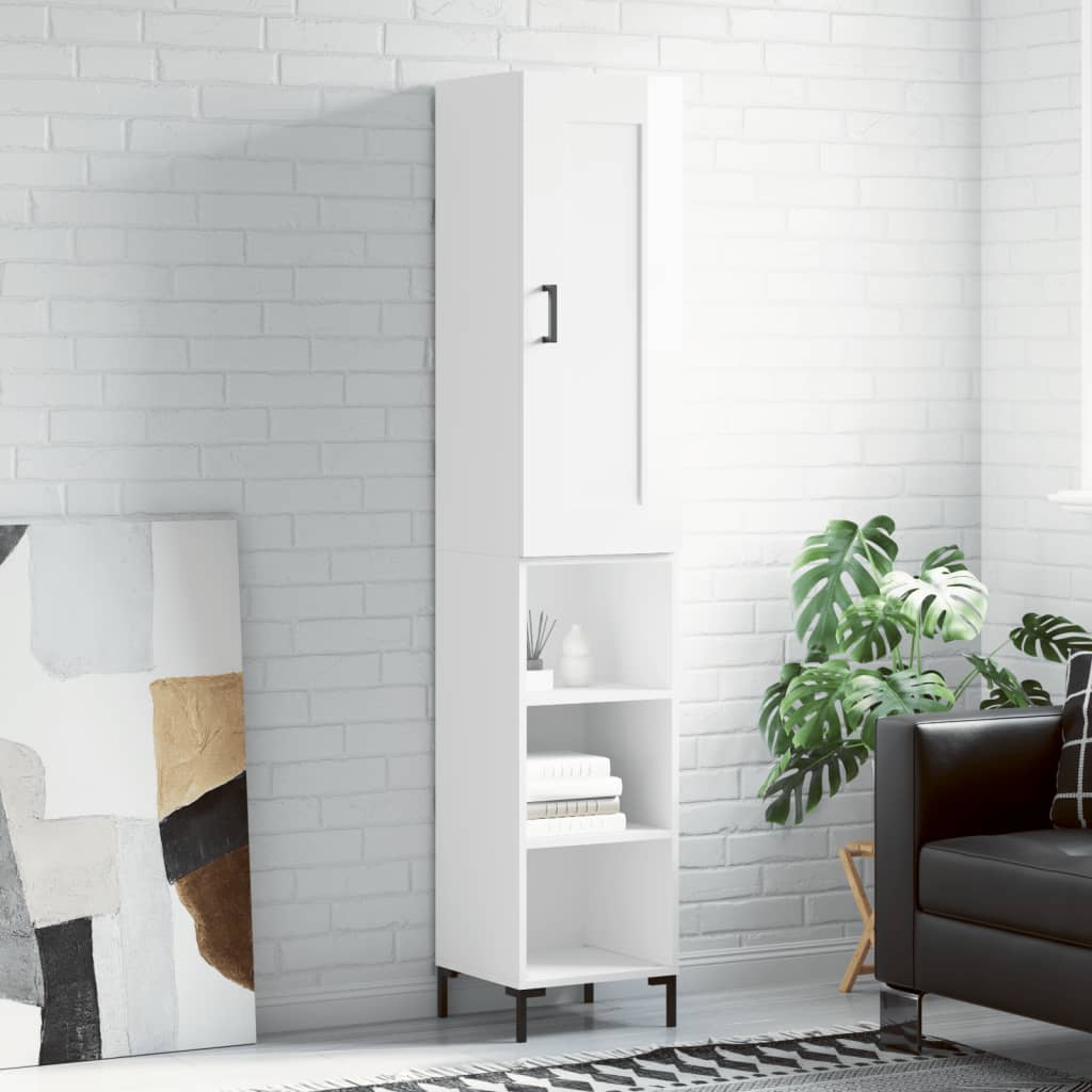 Skříň Highboard 34,5 X 34 X 180 Cm Kompozitní Dřevo