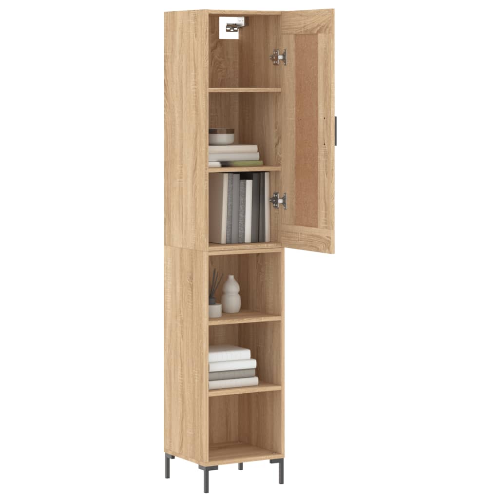 Skříň Highboard 34,5 X 34 X 180 Cm Kompozitní Dřevo