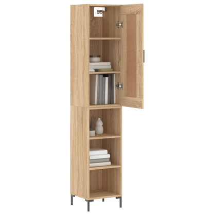 Skříň Highboard 34,5 X 34 X 180 Cm Kompozitní Dřevo