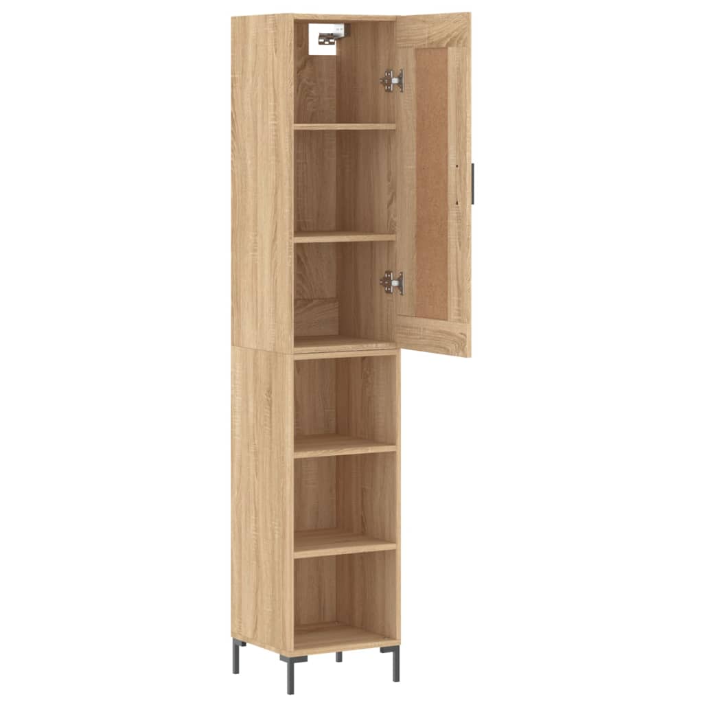 Skříň Highboard 34,5 X 34 X 180 Cm Kompozitní Dřevo