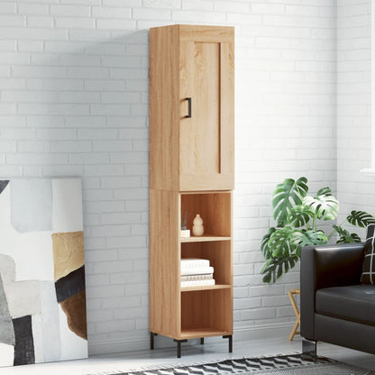 Skříň Highboard 34,5 X 34 X 180 Cm Kompozitní Dřevo