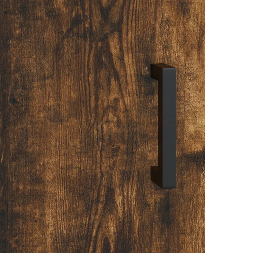 Skříň Highboard Kouřový Dub 34,5 X 34 X 180 Cm Kompozitní Dřevo