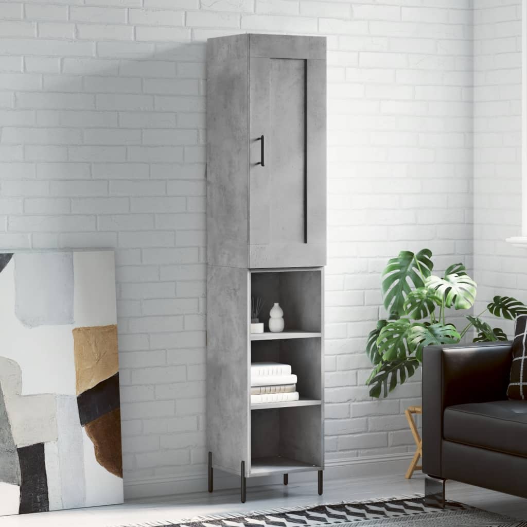 Skříň Highboard 34,5 X 34 X 180 Cm Kompozitní Dřevo