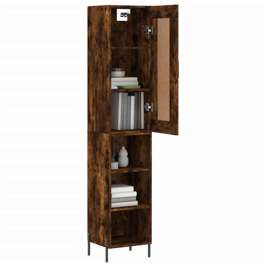 Skříň Highboard 34,5 X 34 X 180 Cm Kompozitní Dřevo