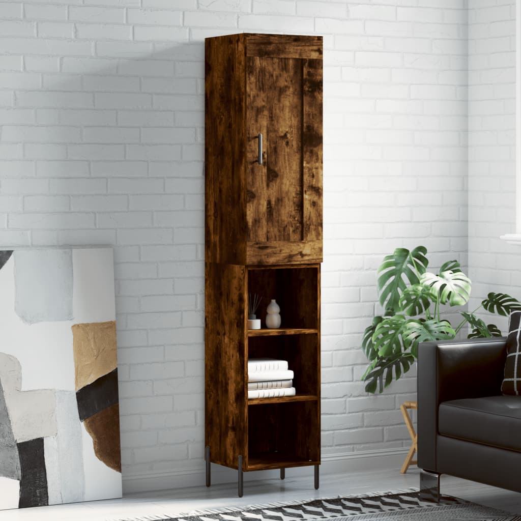 Skříň Highboard 34,5 X 34 X 180 Cm Kompozitní Dřevo