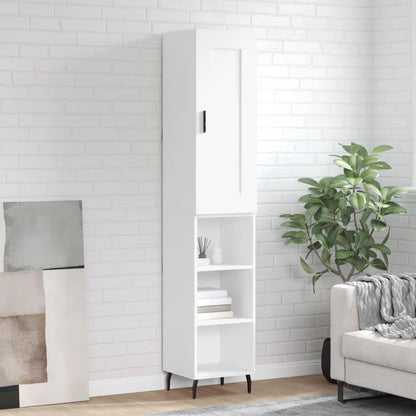 Skříň Highboard Betonově Šedá 34,5X34X180 Cm Kompozitní Dřevo