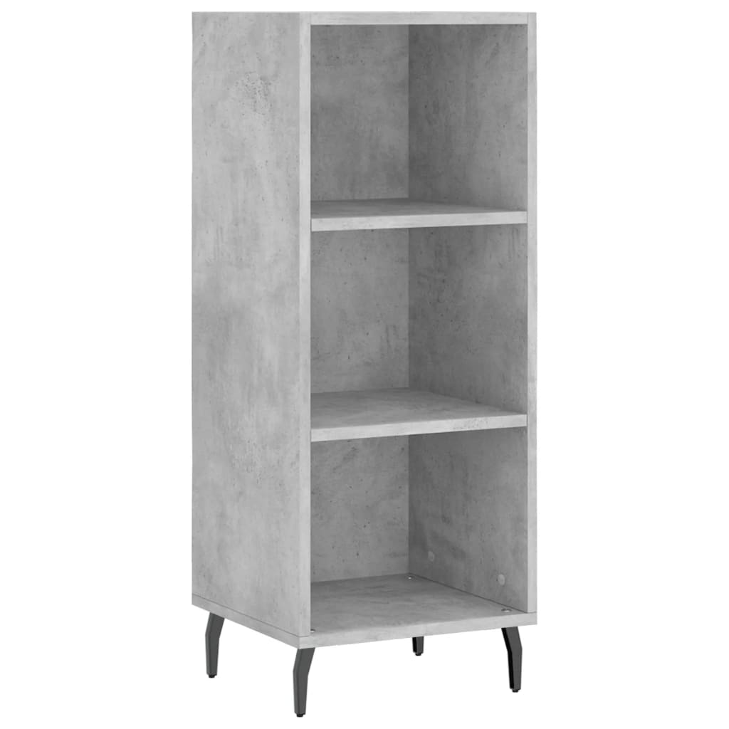 Skříň Highboard Betonově Šedá 34,5X34X180 Cm Kompozitní Dřevo