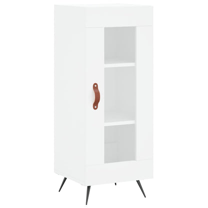 Skříň Highboard Bílá 34,5 X 34 X 180 Cm Kompozitní Dřevo