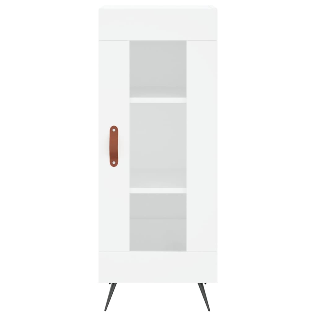 Skříň Highboard Bílá 34,5 X 34 X 180 Cm Kompozitní Dřevo