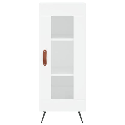 Skříň Highboard Bílá 34,5 X 34 X 180 Cm Kompozitní Dřevo