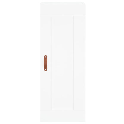 Skříň Highboard Bílá 34,5 X 34 X 180 Cm Kompozitní Dřevo