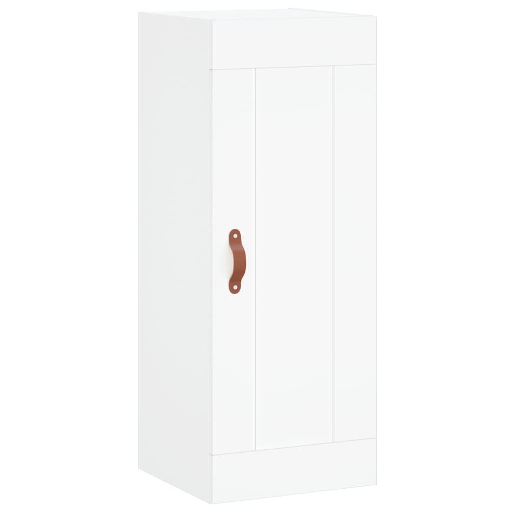 Skříň Highboard Bílá 34,5 X 34 X 180 Cm Kompozitní Dřevo