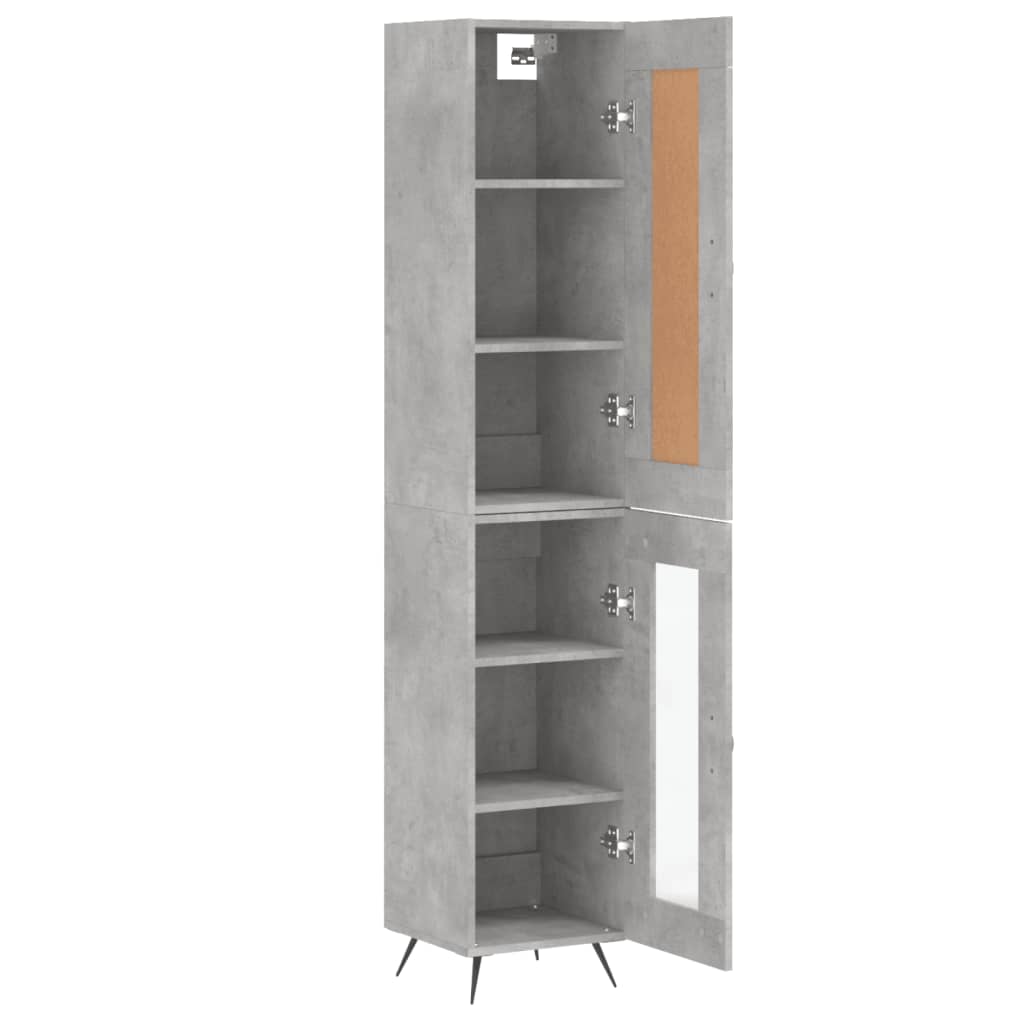Skříň Highboard Betonově Šedá 34,5X34X180 Cm Kompozitní Dřevo