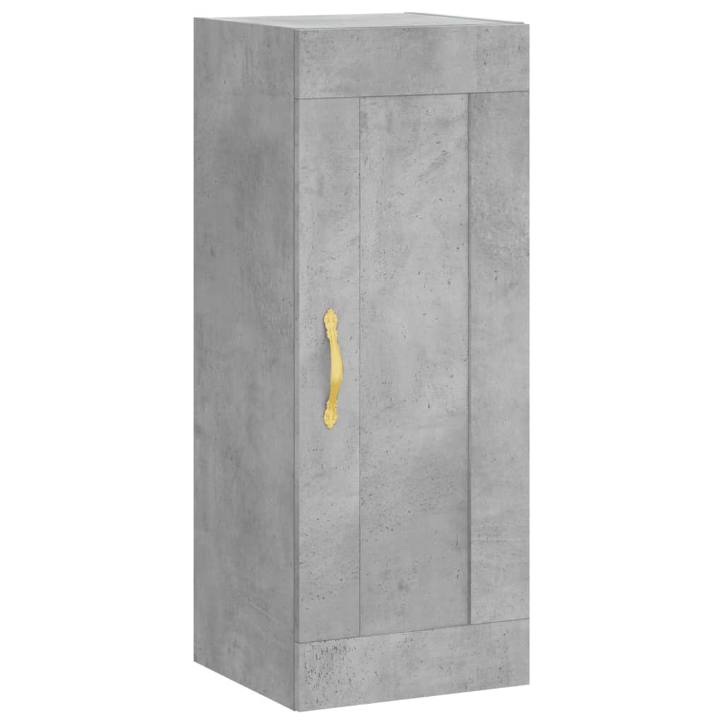 Skříň Highboard Betonově Šedá 34,5X34X180 Cm Kompozitní Dřevo