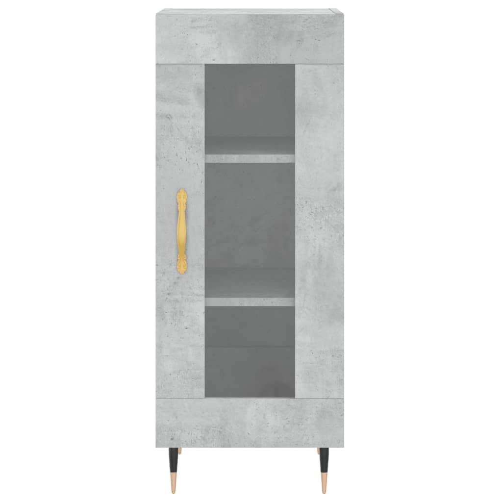 Skříň Highboard Betonově Šedá 34,5X34X180 Cm Kompozitní Dřevo