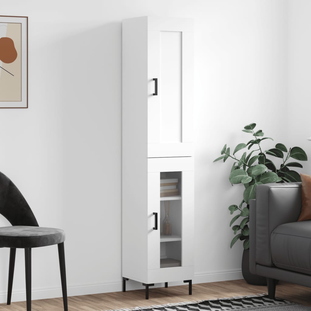 Skříň Highboard 34,5 X 34 X 180 Cm Kompozitní Dřevo