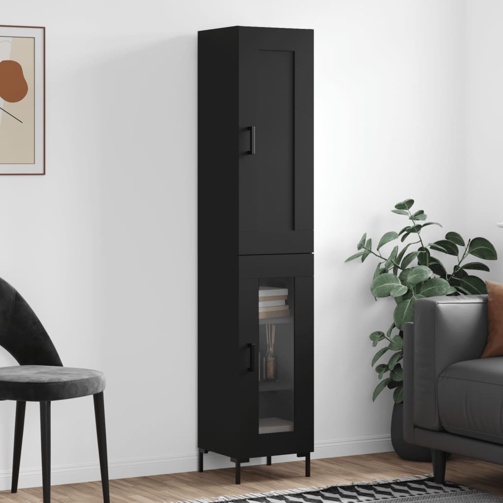 Skříň Highboard 34,5 X 34 X 180 Cm Kompozitní Dřevo