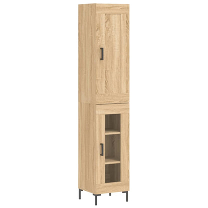 Skříň Highboard 34,5 X 34 X 180 Cm Kompozitní Dřevo