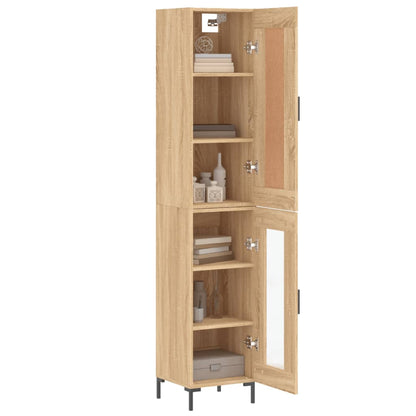 Skříň Highboard 34,5 X 34 X 180 Cm Kompozitní Dřevo