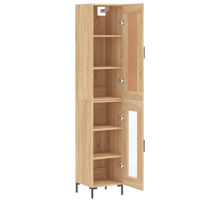 Skříň Highboard 34,5 X 34 X 180 Cm Kompozitní Dřevo