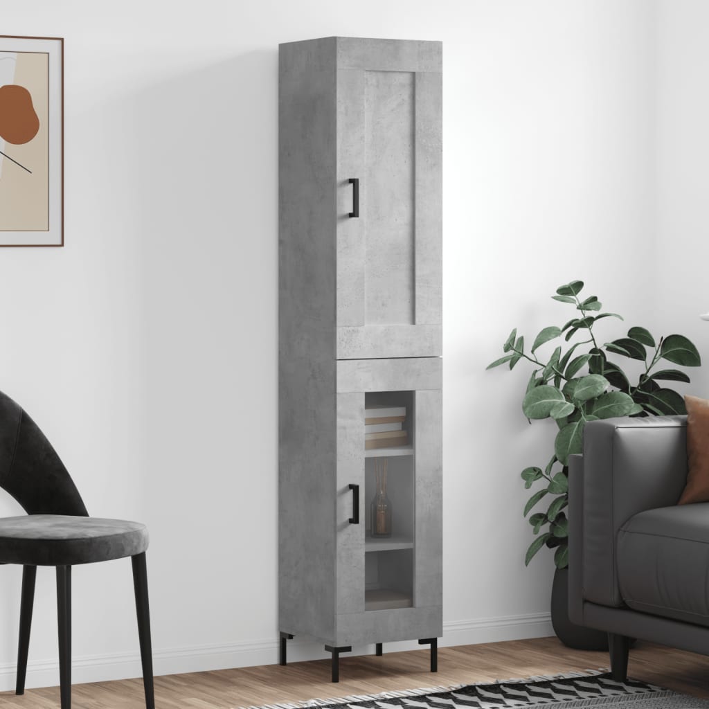 Skříň Highboard 34,5 X 34 X 180 Cm Kompozitní Dřevo