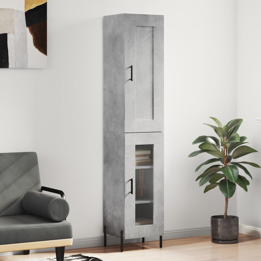 Skříň Highboard 34,5 X 34 X 180 Cm Kompozitní Dřevo