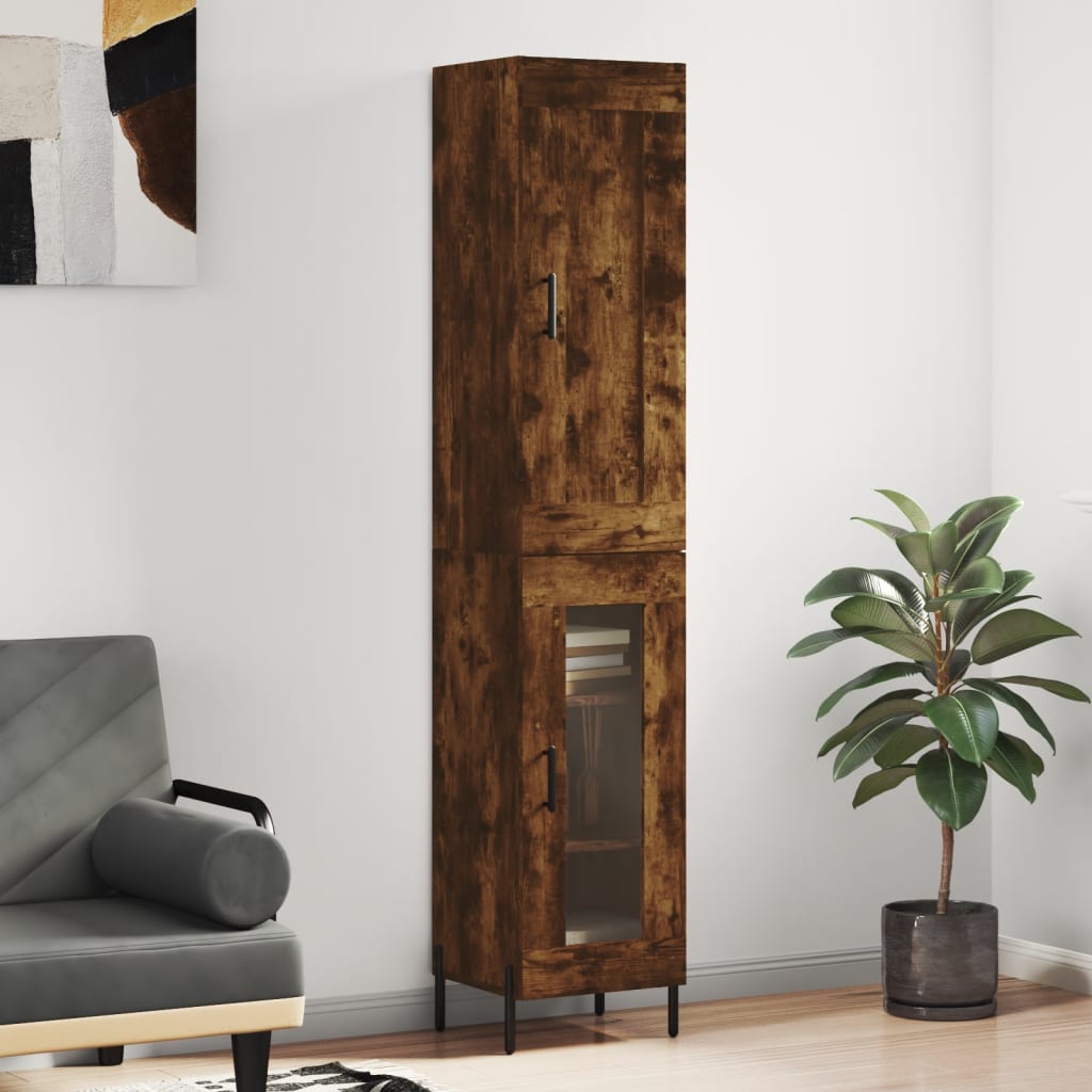 Skříň Highboard 34,5 X 34 X 180 Cm Kompozitní Dřevo
