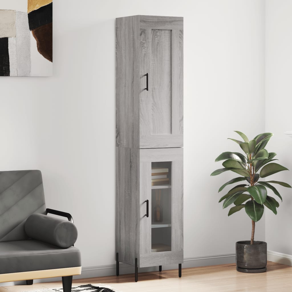 Skříň Highboard 34,5 X 34 X 180 Cm Kompozitní Dřevo