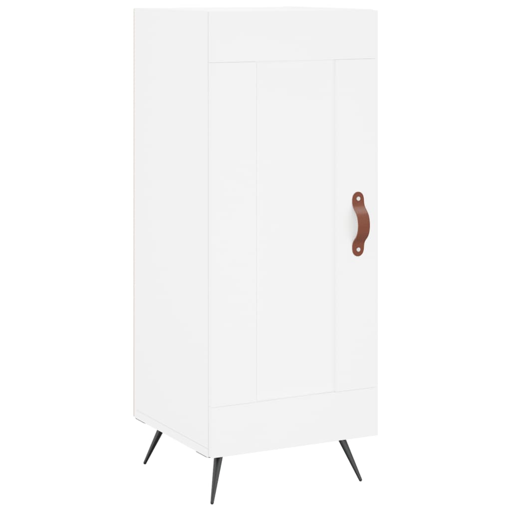Skříň Highboard Bílá 34,5 X 34 X 180 Cm Kompozitní Dřevo