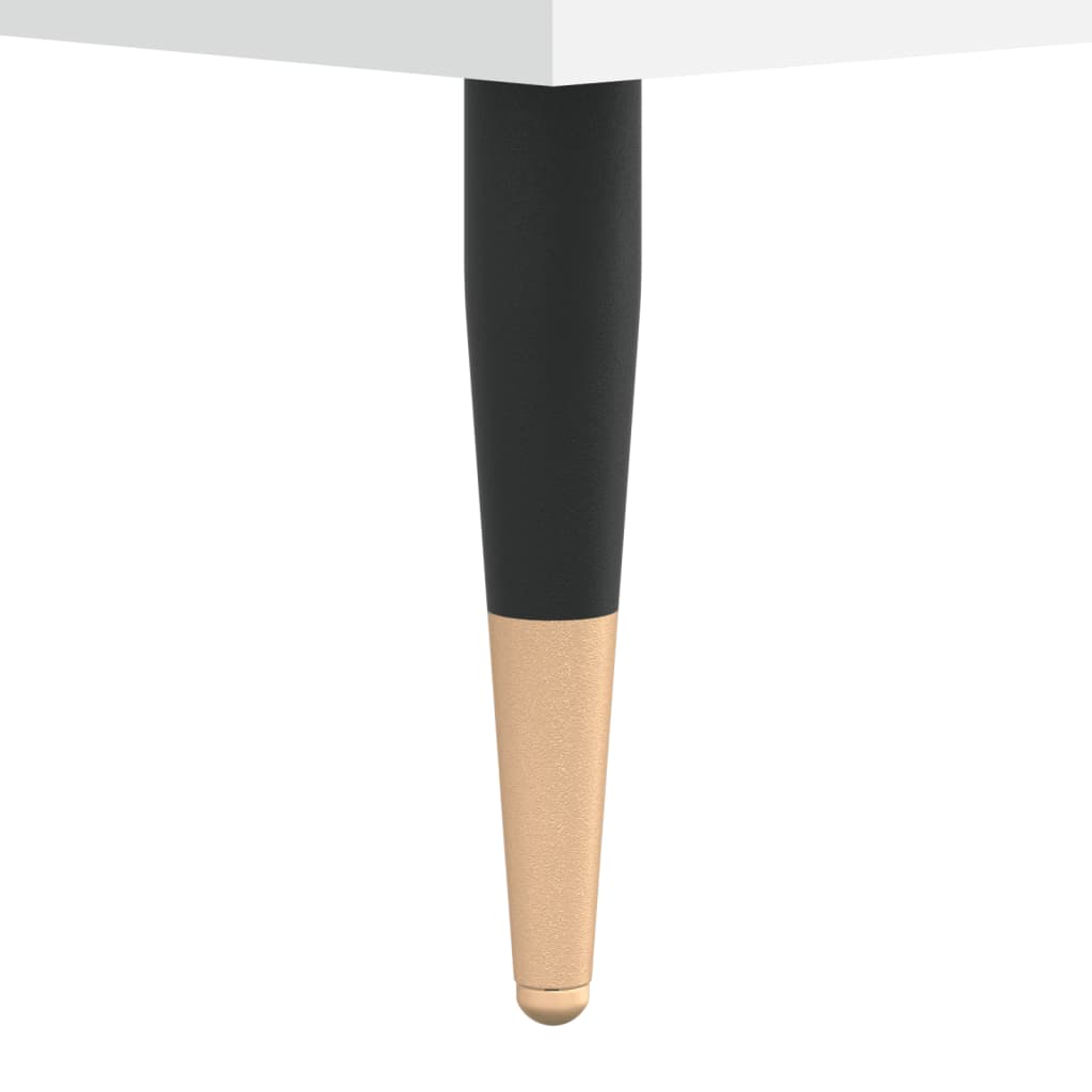 Skříň Highboard Bílá 34,5 X 34 X 180 Cm Kompozitní Dřevo