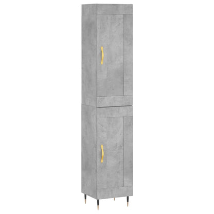 Skříň Highboard Betonově Šedá 34,5X34X180 Cm Kompozitní Dřevo