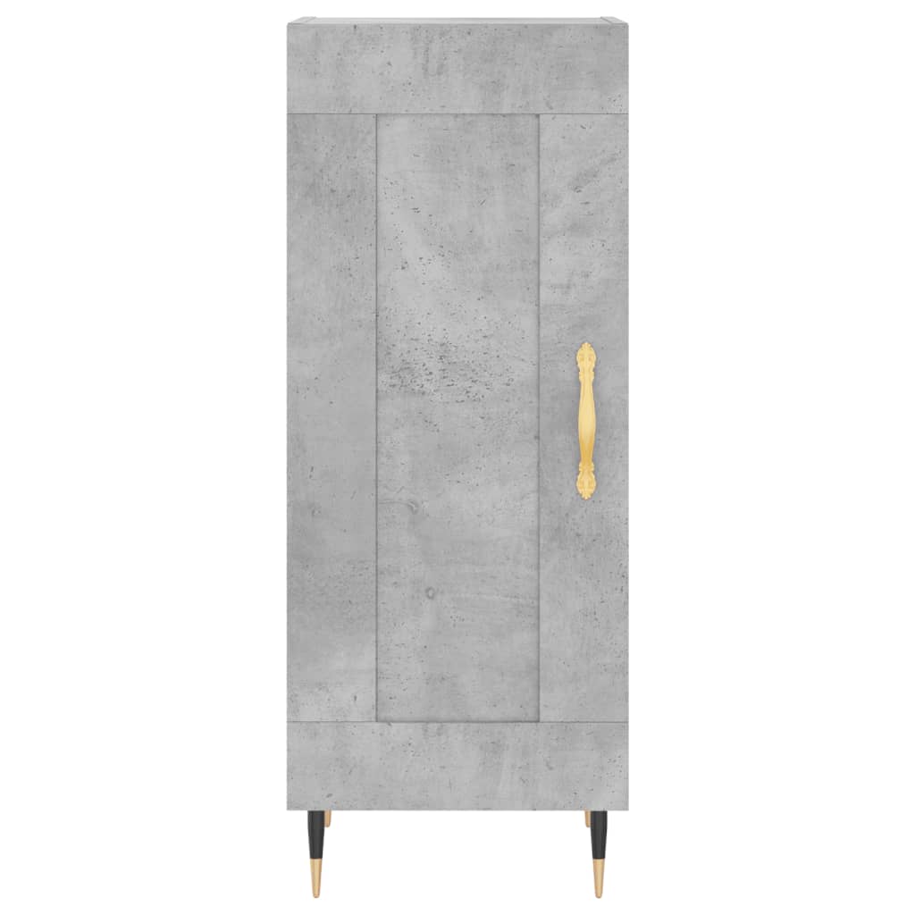 Skříň Highboard Betonově Šedá 34,5X34X180 Cm Kompozitní Dřevo